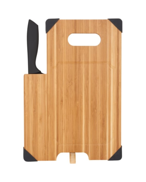 Planche à découper en bambou avec couteau