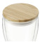 Tasse en verre Easton avec couvercle en bambou FSC 12oz