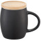 Tasse en céramique Hearth avec couvercle/sous-verre en bois 15oz