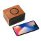 Haut-parleur Bluetooth en bois avec chargeur sans fil