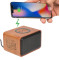 Haut-parleur Bluetooth en bois avec chargeur sans fil