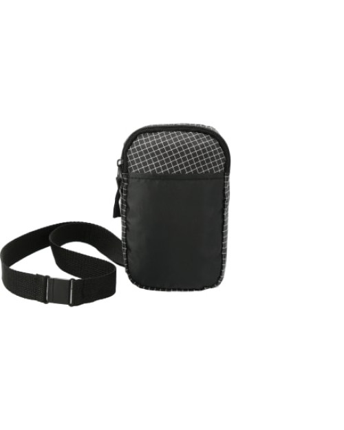 Pochette pour téléphone avec lanière quadrillée