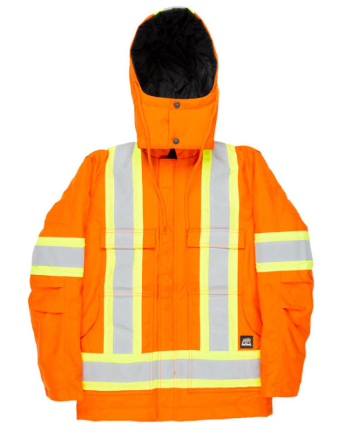 Manteau de corvée isolé Arctic rayé de sécurité pour hommes