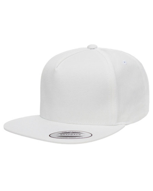 Casquette Snapback en sergé de coton à 5 panneaux pour adulte